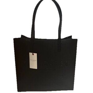 NWT Ted Baker London Women's Black Tote Bag The Icon Embossed Logo